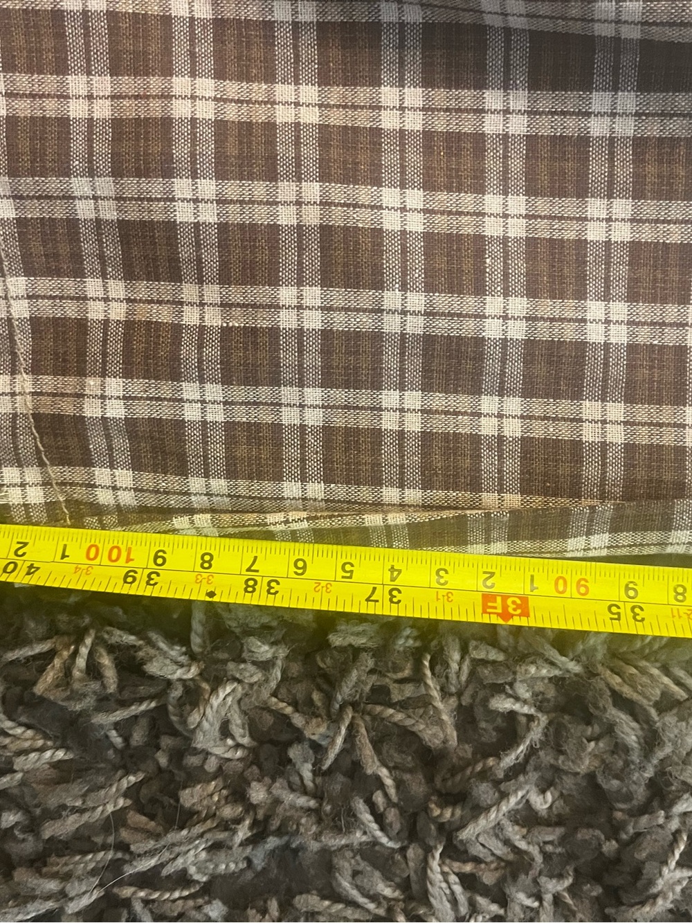 Gray Acid-Wash Jeans with Multi Plaid Flared Panels - Picture 12 of 13